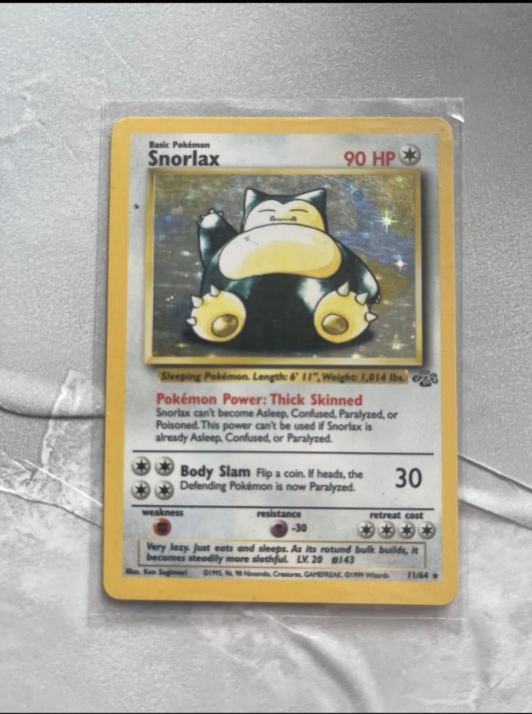Pokemon Snorlax, Hobby en Vrije tijd, Verzamelkaartspellen | Pokémon, Ophalen of Verzenden, Zo goed als nieuw