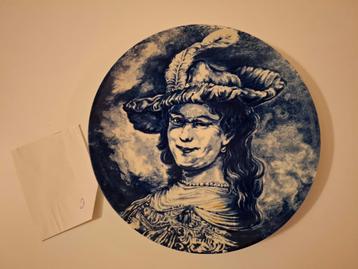 antiek delfts blauw bord beschikbaar voor biedingen