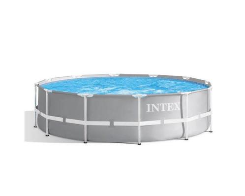 Intex zwembad 366x99 met koepel, Tuin en Terras, Zwembaden, Gebruikt, Opzetzwembad, 80 tot 120 cm, 200 tot 400 cm, 300 cm of meer
