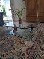 Glazen salontafel, Huis en Inrichting, Ophalen, Glas, Minder dan 50 cm, Rechthoekig