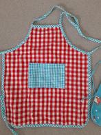 2x leuke schort voor kind, rode ruit / koe, Ophalen of Verzenden, Gebruikt, Hema, Jongen of Meisje