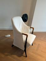 Crème Designer fauteuil Giorgetti Progetti.Nieuwprijs €3400,, Huis en Inrichting, Ophalen of Verzenden, Zo goed als nieuw, Hout