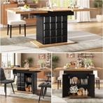 Nieuwe Uitschuifbare Eettafel met Opbergruimte, Huis en Inrichting, Tafels | Eettafels, Ophalen, Overige materialen, 100 tot 150 cm