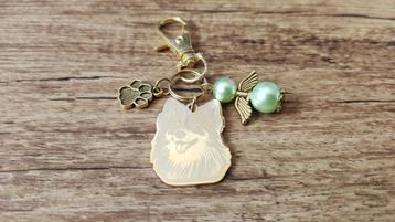 ACTIE -20% Sleutelhanger Chihuahua RVS gold beschermengel beschikbaar voor biedingen