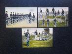 Militair nederland Serie wielrijders 3 stuks Tulpkaart     B, Verzamelen, Ophalen of Verzenden, Voor 1920, Overige thema's