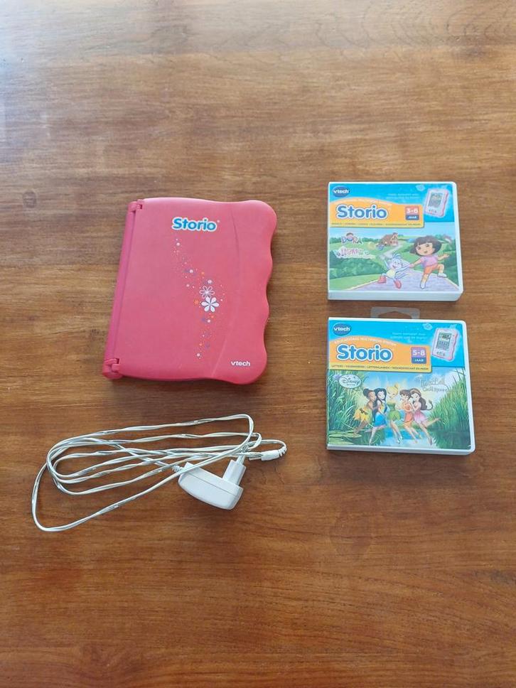storio  vtech  inclusief  3 spellen, Spelcomputers en Games, Spelcomputers | Nintendo 2DS en 3DS, Gebruikt, 3DS, Roze, Ophalen of Verzenden