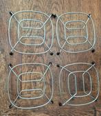 4 metalen onderzetters vintage Knorr Zwitserland., Ophalen of Verzenden, Gebruikt, Overig