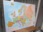 Landkaart van Europa, ingelijst in een aluminium lijst., Boeken, Atlassen en Landkaarten, Ophalen, 2000 tot heden, Europa Overig