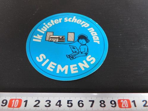 sticker ik luister scherp naar siemens strip platenspeler, Verzamelen, Stickers, Zo goed als nieuw, Bedrijf of Vereniging, Ophalen