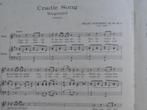 CRADLE SONG / WIEGENLIED -- SCHUBERT, Muziek en Instrumenten, Ophalen of Verzenden, Gebruikt, Artiest of Componist, Zang