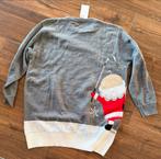 Grijze Kersttrui met Golvende Kerstman - XL, Kleding | Dames, Truien en Vesten, Ophalen of Verzenden, Nieuw, Maat 46/48 (XL) of groter