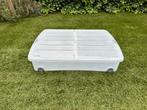 Iris Bedrollerbox click 50 liter transparant, Doe-het-zelf en Verbouw, Kratten en Dozen, Ophalen, 40 tot 60 cm, 75 tot 100 cm