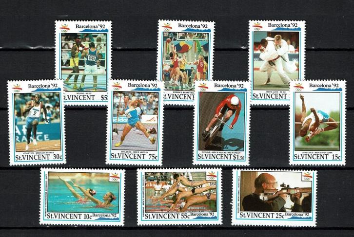st vincent 1992 pf serie olympische spelen barcalona sport, Postzegels en Munten, Postzegels | Thematische zegels, Postfris, Sport