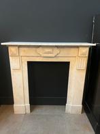 Wit Carrara marmer front hoek schouw mantel haard, Huis en Inrichting, Haarden, Ophalen of Verzenden, Zo goed als nieuw