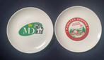 2 Verschillende kaassoorten bordjes:1x Munster Gerome 1x MD, Huis en Inrichting, Keuken | Servies, Ophalen of Verzenden, Zo goed als nieuw