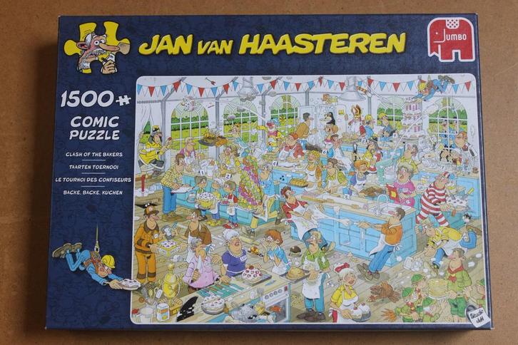 Jan van Haasteren Puzzel van 1500 stukjes.Taarten Tournooi., Hobby en Vrije tijd, Denksport en Puzzels, Zo goed als nieuw, Legpuzzel