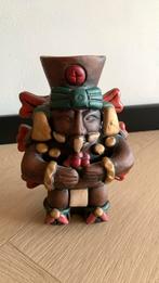 Azteek Maya terracotta beeldje kleien stamvaas, Verzamelen, Ophalen, Zo goed als nieuw, Dier
