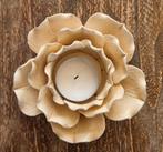 Waxinelicht roos keramiek creme kleur, Ophalen, Zo goed als nieuw, Overige materialen, Minder dan 25 cm