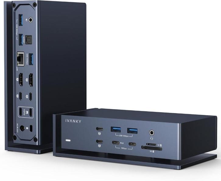 iVANKY Docking Station – 20-in-1 Thunderbolt 4 voor Mac, Computers en Software, Dockingstations, Zo goed als nieuw, Docking station