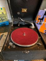 Phatofoon / Grammofoon + een stapel 78 toeren platen, Antiek en Kunst, Antiek | Tv's en Audio, Ophalen
