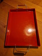 ROOD DIENBLAD, Ophalen of Verzenden, Rechthoekig, Metaal