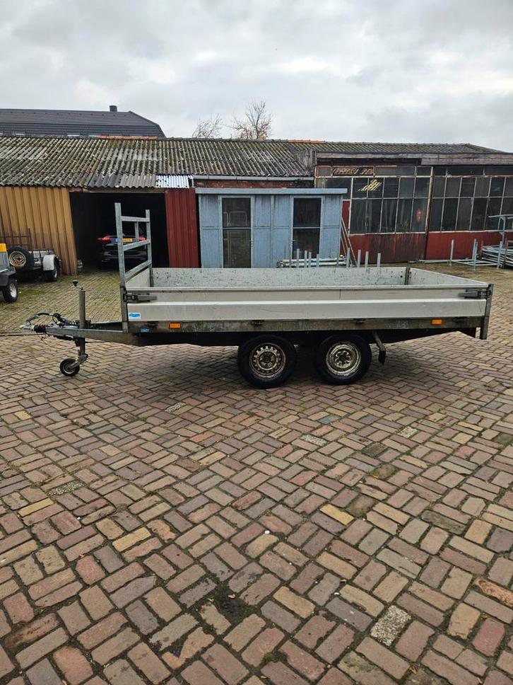 Hapert plateauaanhanger 335x180cm stalen bodem, Auto diversen, Aanhangers en Bagagewagens, Gebruikt, Ophalen