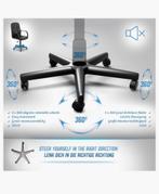 Trend24 Bureau Stoel - Zwart Kunstleer, Ophalen of Verzenden, In hoogte verstelbaar, Nieuw, Bureau