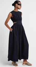 Nieuw leuke zwarte cut-out jurk River Island xs 8 34, Verzenden, Nieuw, Maat 34 (XS) of kleiner, Onder de knie