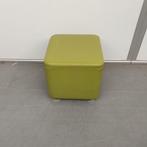 Steelcase Sarrebourg pouf - groene skai, Ophalen of Verzenden, Nieuw, Rond