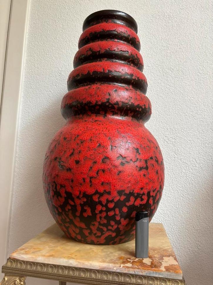 XXL fat lava vaas Scheurich Keramik West-Germany Wien 53 cm, Antiek en Kunst, Antiek | Vazen, Ophalen of Verzenden