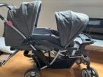 Duo kinderwagen. Prenatal kleur grijs., Kinderen en Baby's, Tweelingen en Meerlingen, Verzenden, Zo goed als nieuw, Kinderwagen of Buggy