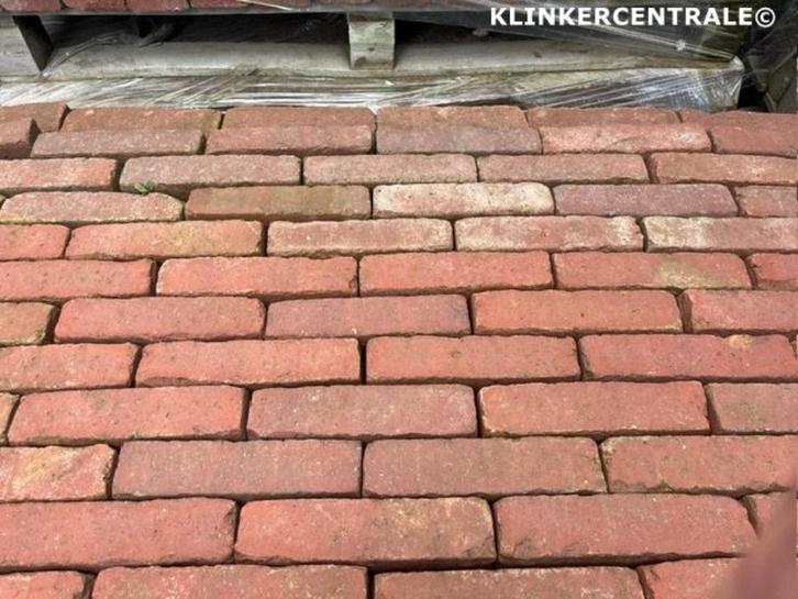 60m2 rood gebakken waalformaat klinkers waaltjes, oprit/, Tuin en Terras, Tegels en Klinkers, Gebruikt, Klinkers, Keramiek, 10 m² of meer
