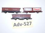 Adv-527 N Spoor Schuifwand/Dakwagons 25093/228/458 Roco, Gebruikt, Gelijkstroom, Wagon, Ophalen of Verzenden