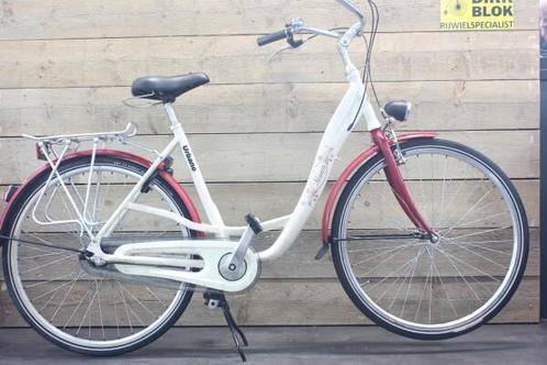 Urbano Mona moederfiets 3 versn. wit/rood met garantie, Fietsen en Brommers, Fietsen | Dames | Moederfietsen, Gebruikt