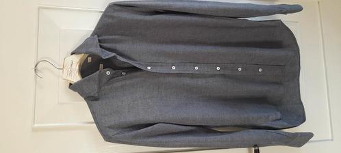 Artu Napoli grijs/ blauw overhemd 100% cotton L, Kleding | Heren, Overhemden, Gedragen, Halswijdte 41/42 (L), Grijs, Verzenden