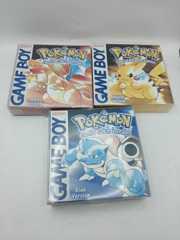 Pokemon Red Blue en Yellow beschikbaar voor biedingen