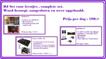 DJ Set / Partyset te huur beschikbaar voor biedingen