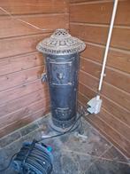 Antieke gietijzeren kolenkachel Imperia, Ophalen, Gebruikt, Hout