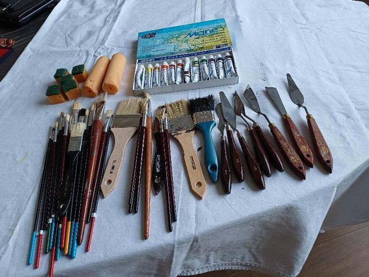 schilderen, Hobby en Vrije tijd, Schilderen, Gebruikt, Acrylverf, Ophalen