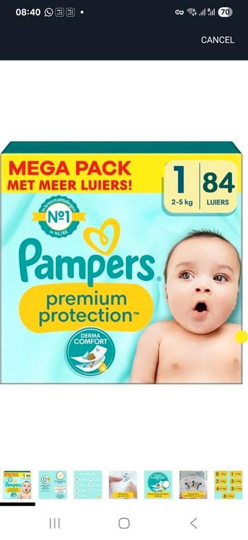 Pampers Premium Protection Maat 1 beschikbaar voor biedingen