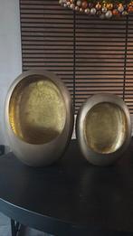 Gouden ei kandelaar windlicht wanddecoratie, Huis en Inrichting, Woonaccessoires | Kandelaars en Kaarsen, Overige kleuren, 25 tot 50 cm