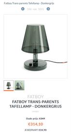 Fatboy Trans-parents Tafellamp - Donkergrijs - Nieuw, Huis en Inrichting, Ophalen, Nieuw, Kunststof, Minder dan 50 cm
