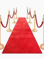 Rode loper 5 meter + messing palen - Gekkepoppen Hengelo, Ophalen of Verzenden, Zo goed als nieuw, Overige