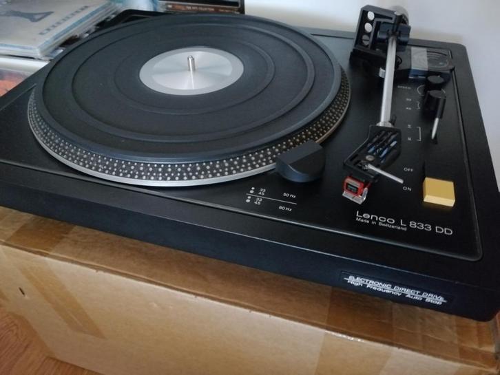 Lenco L833 DD platenspeler direct drive Nagaoka JT 511 phono, Audio, Tv en Foto, Platenspelers, Gebruikt, Overige merken, Pitch-regelaar