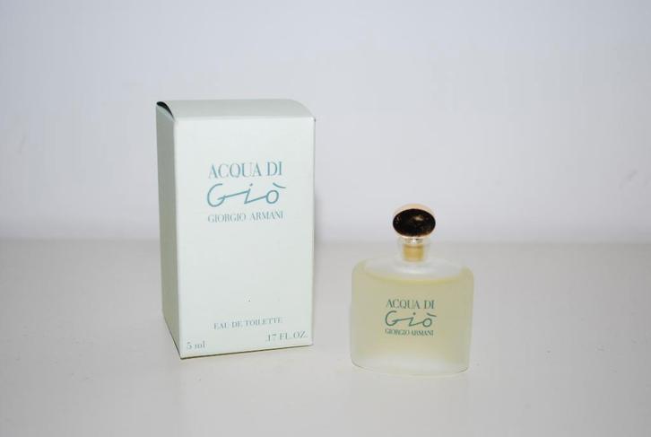Miniatuur Giorgio Armani Acqua di Gio Donna, Verzamelen, Parfumverzamelingen, Zo goed als nieuw, Miniatuur, Gevuld, Ophalen of Verzenden