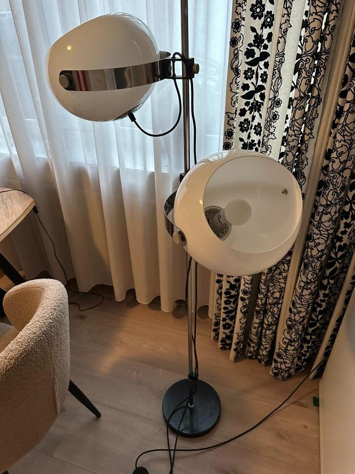 Vintage XL design vloerlamp Dijkstra, Huis en Inrichting, Lampen | Vloerlampen, Zo goed als nieuw, 150 tot 200 cm, Kunststof, Metaal