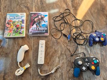Wii metroid sims wiimote nunchuck 2 x gamecube controllers  beschikbaar voor biedingen