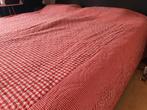 Grote sprei/plaid/speelwoondeken 290 x 250 rood wit geblokt, Ophalen