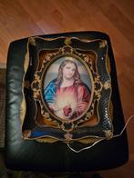 Antiek Jezus Schilderij met Verlichting, Antiek en Kunst, Kunst | Schilderijen | Klassiek, Ophalen of Verzenden
