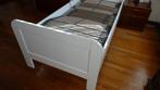 elektrisch 1 persoons bed met lattenbodem (dubbele motor), Verstelbaar, 90 cm, Eenpersoons, Wit